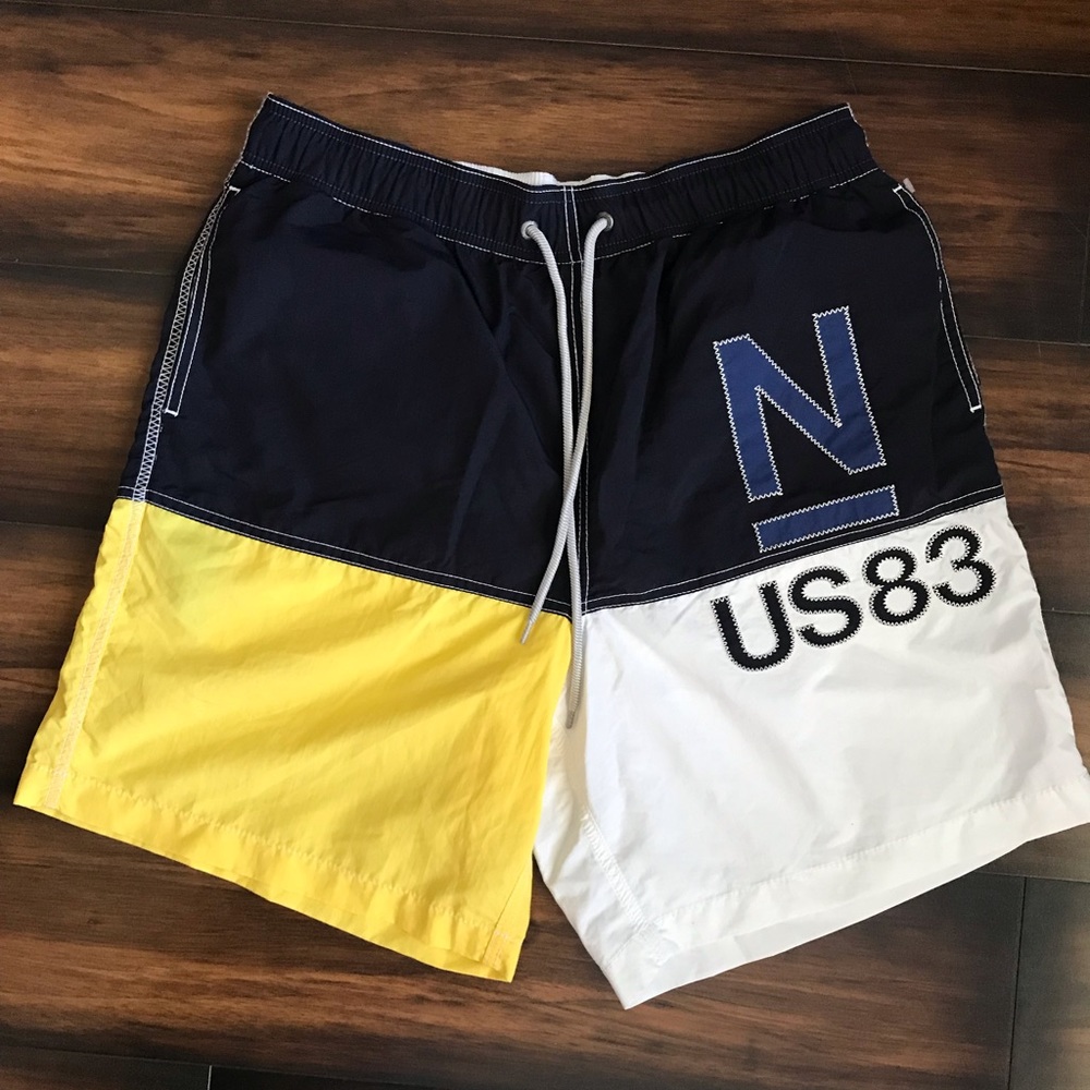Color Block nautica swim shorts
